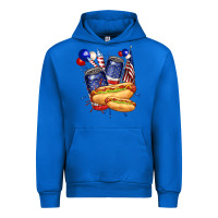 Cobalt hotdog with beers billie wilder Urban Hoodie - texasbilliewilder