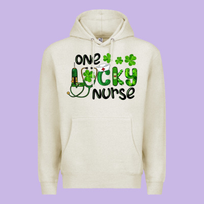 St. Patrick's Day One Lucky Nurse Premium Hoodie Designed By Ranaportraitstore