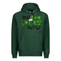 Sports Green st. patrick's day one lucky nurse Premium Hoodie - RanaPortraitStore