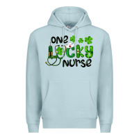 Blue Mist st. patrick's day one lucky nurse Premium Hoodie - RanaPortraitStore