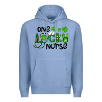 Colony Blue st. patrick's day one lucky nurse Premium Hoodie - RanaPortraitStore
