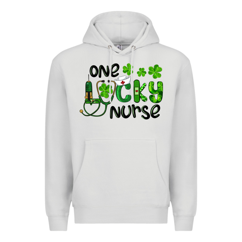 St. Patrick's Day One Lucky Nurse Premium Hoodie by RanaPortraitStore | Teevron