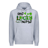 Heather Grey st. patrick's day one lucky nurse Premium Hoodie - RanaPortraitStore