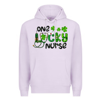 Lilac st. patrick's day one lucky nurse Premium Hoodie - RanaPortraitStore