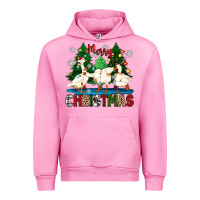 Fuchsia Pink merry christmas duck Urban Hoodie - Zillion Design Studio