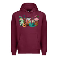 Burgundy music teacher coffee cups Premium Hoodie - texasbilliewilder