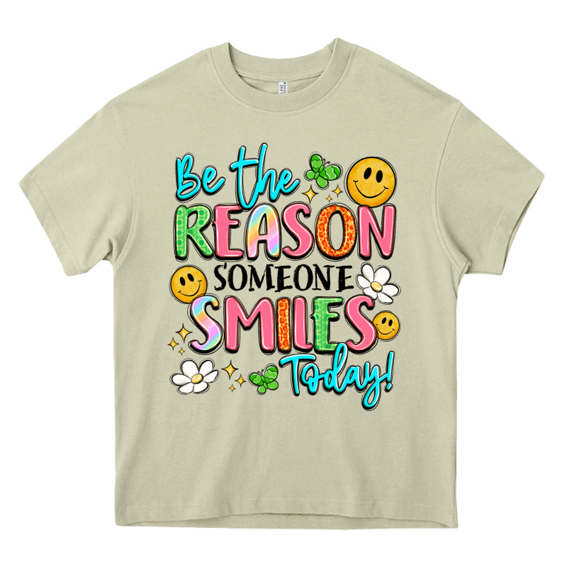 Be The Reason Someone Smiles Today Heavy Core Tee by LillyAllenDesigns | Teevron