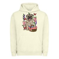 Pigment Pistachio easter pug Urban Hoodie - RanaPortraitStore
