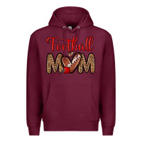 Burgundy football mom Premium Hoodie - Zillion Design Studio