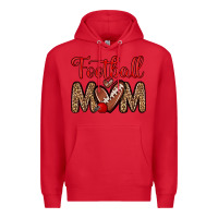 Red football mom Premium Hoodie - Zillion Design Studio