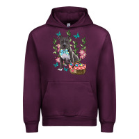 Mauve Wine easter pitbull Urban Hoodie - RanaPortraitStore