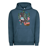 Pigment Midnight Navy easter pitbull Urban Hoodie - RanaPortraitStore