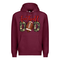 Burgundy football dad Premium Hoodie - Zillion Design Studio