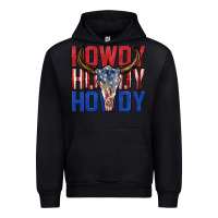 Black howdy howdy howdy 4th of july bull skull billie wi Urban Hoodie - texasbilliewilder