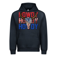 Navy howdy howdy howdy 4th of july bull skull billie wi Urban Hoodie - texasbilliewilder