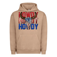 Pigment Burro howdy howdy howdy 4th of july bull skull billie wi Urban Hoodie - texasbilliewilder