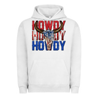 Pigment Lunar Rock howdy howdy howdy 4th of july bull skull billie wi Urban Hoodie - texasbilliewilder