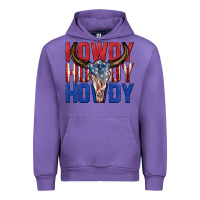 Tulip howdy howdy howdy 4th of july bull skull billie wi Urban Hoodie - texasbilliewilder