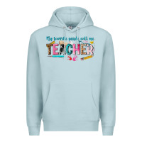 Blue Mist my favorite people call me teacher Premium Hoodie - texasbilliewilder