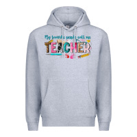 Heather Grey my favorite people call me teacher Premium Hoodie - texasbilliewilder