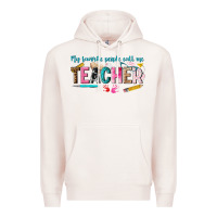 Pale Pink my favorite people call me teacher Premium Hoodie - texasbilliewilder