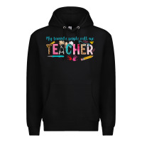 Black my favorite people call me teacher Premium Hoodie - texasbilliewilder