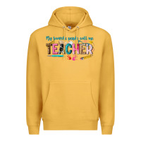Mustard my favorite people call me teacher Premium Hoodie - texasbilliewilder