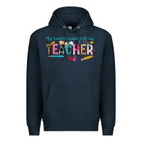 Navy my favorite people call me teacher Premium Hoodie - texasbilliewilder