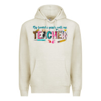 Oatmeal Heather my favorite people call me teacher Premium Hoodie - texasbilliewilder