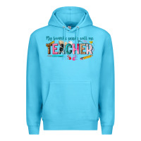 Ocean Blue my favorite people call me teacher Premium Hoodie - texasbilliewilder
