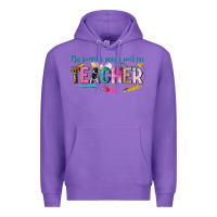 Purple my favorite people call me teacher Premium Hoodie - texasbilliewilder