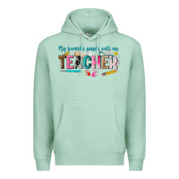 Seafoam my favorite people call me teacher Premium Hoodie - texasbilliewilder