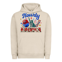 Pigment French Oak howdy america western Urban Hoodie - texasbilliewilder
