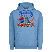 Pigment Pebble Blue howdy america western Urban Hoodie - texasbilliewilder