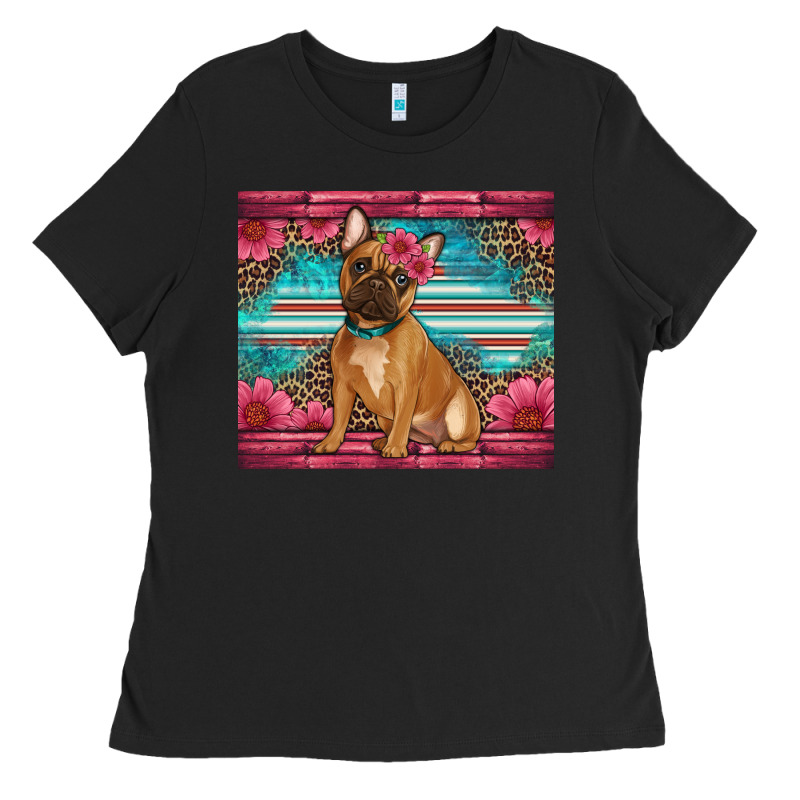 French Bulldog Floral Ladies Tee by Artiststas | Teevron