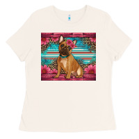 Bone french bulldog floral Ladies Tee - Artiststas