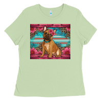 Matcha french bulldog floral Ladies Tee - Artiststas
