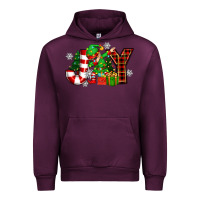 Mauve Wine christmas joy elf Urban Hoodie - Zillion Design Studio