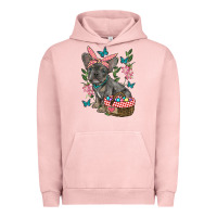Pigment Salmon easter french bulldog Urban Hoodie - RanaPortraitStore