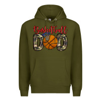 Army Green basketball dad Premium Hoodie - Zillion Design Studio