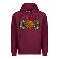 Burgundy basketball dad Premium Hoodie - Zillion Design Studio