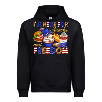 Black i m here for snacks and freedom Urban Hoodie - texasbilliewilder