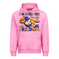 Fuchsia Pink i m here for snacks and freedom Urban Hoodie - texasbilliewilder