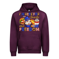 Mauve Wine i m here for snacks and freedom Urban Hoodie - texasbilliewilder