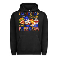 Pigment Black i m here for snacks and freedom Urban Hoodie - texasbilliewilder