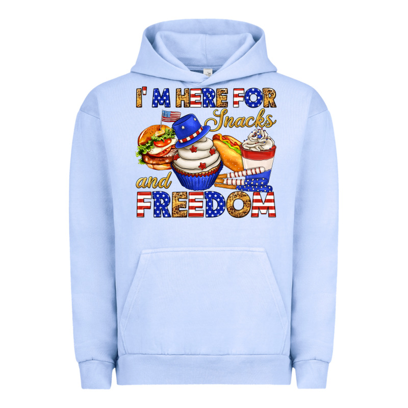 I M Here For Snacks And Freedom Urban Hoodie by texasbilliewilder | Teevron