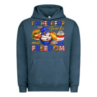 Pigment Midnight Navy i m here for snacks and freedom Urban Hoodie - texasbilliewilder
