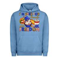 Pigment Pebble Blue i m here for snacks and freedom Urban Hoodie - texasbilliewilder
