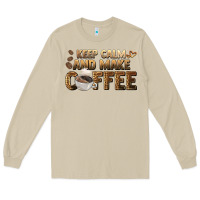 Mushroom keep calm and make coffee Long Sleeve Tee - BarkalooDesign
