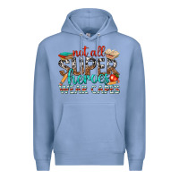 Colony Blue not all superheroes wear capes with books Premium Hoodie - texasbilliewilder